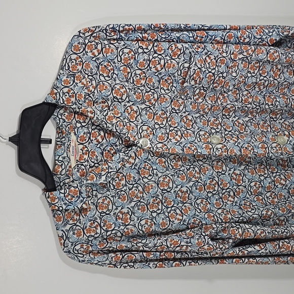 {Lawson} Mid-Century Vinatage Button Down Floral Print Blouse - Picture 5 of 14